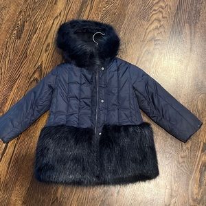 Girls Jcrew navy winter jacket. Size 4-5